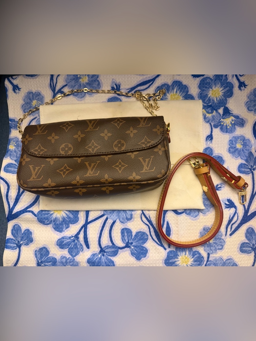 Brown Monogram-Inspired Mini  Pochette Bag